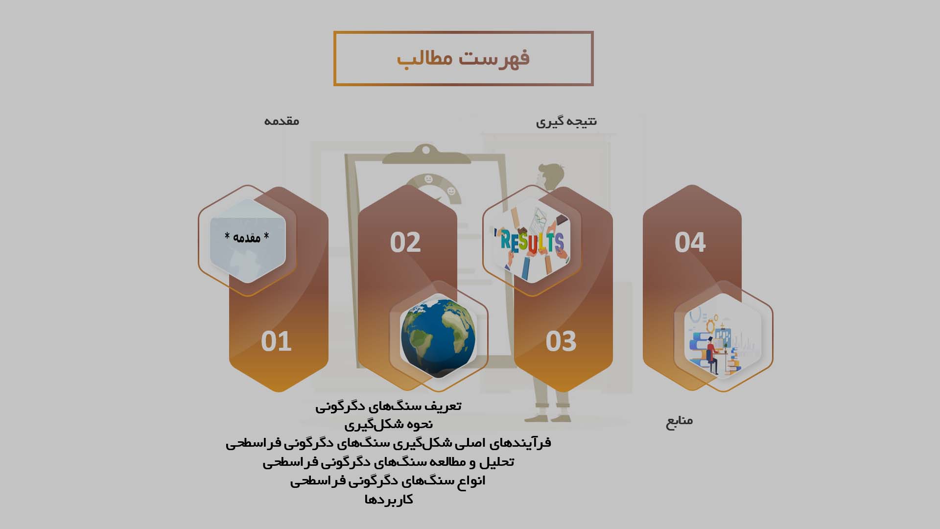 پاورپوینت تحلیل و مطالعه سنگ‌های دگرگونی فراسطحی